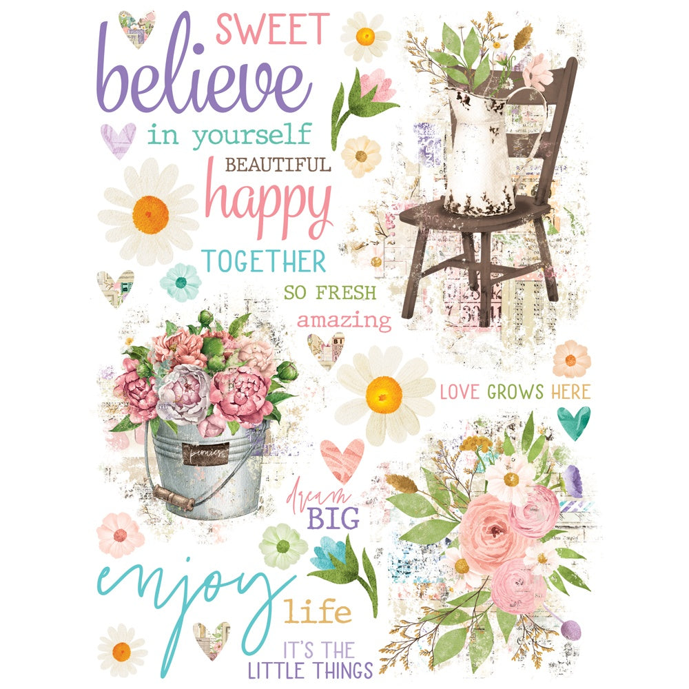 Simple Stories Simple Vintage FLOWER SHOPPE Rubons