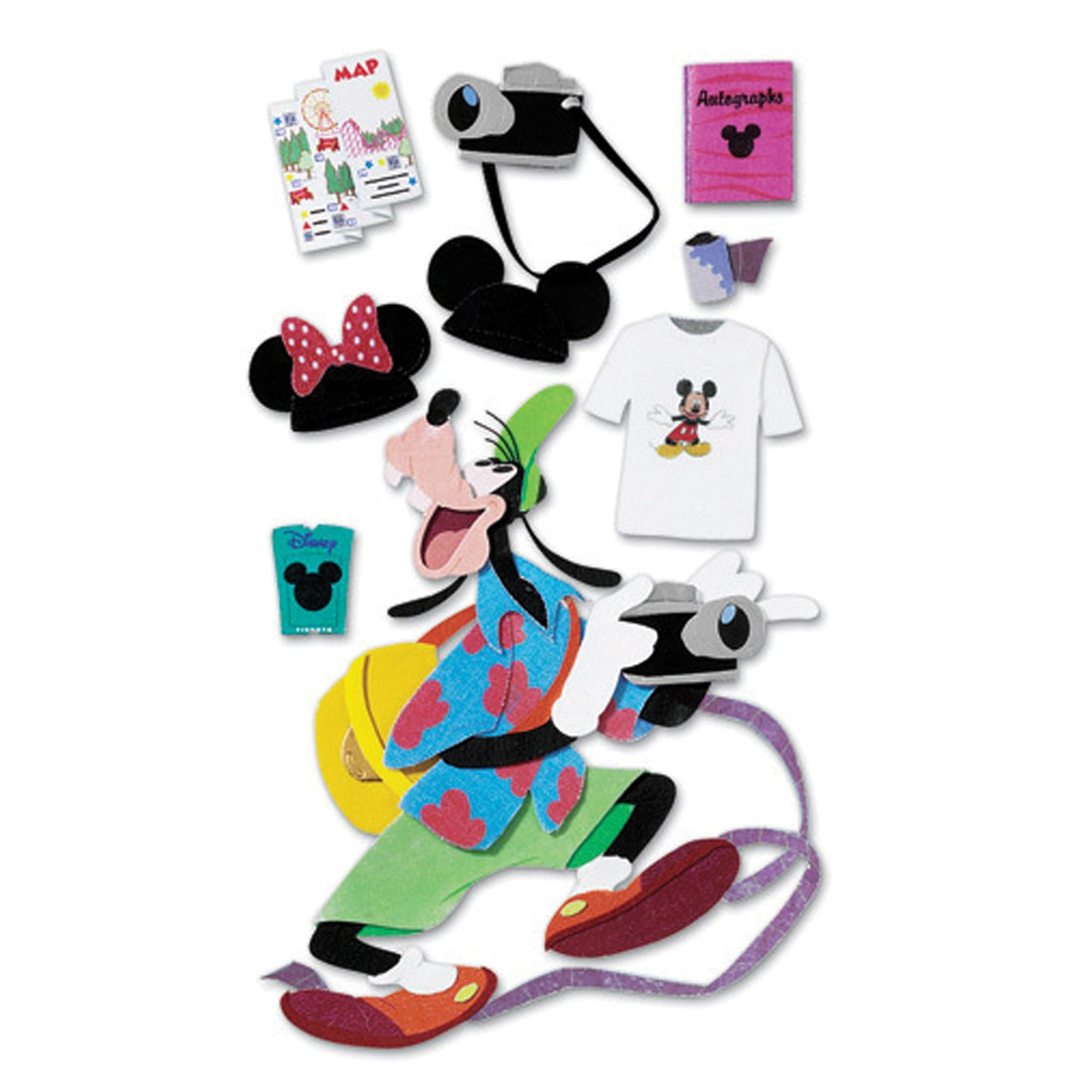 Ek Success Disney TOURIST GOOFY Dimensional Stickers 9pc
