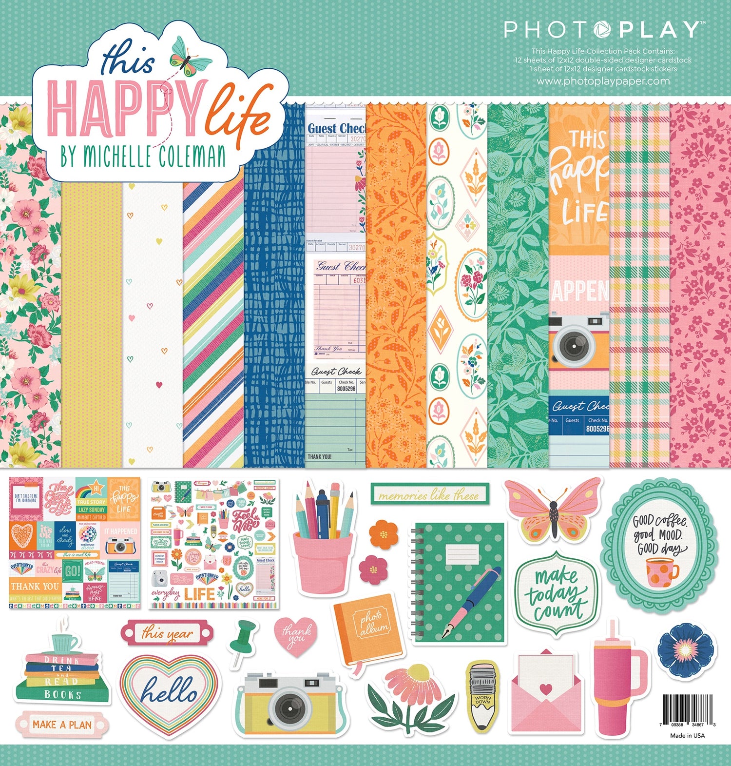 Photoplay THIS HAPPY LIFE 12X12 Scrapbook Collection Pack