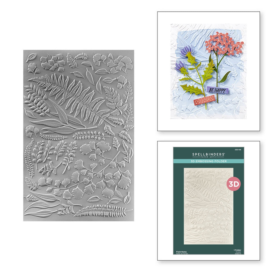 Spellbinders FIELD NOTES 3D Embossing Folder 5.5X8.5