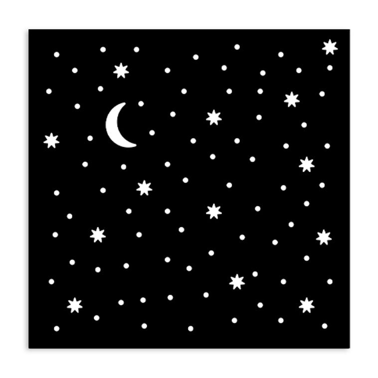 Stamperia Alice In Christmas STARS AND MOON Mix Media Stencil