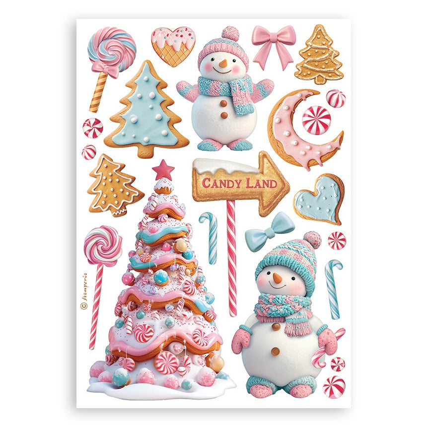 Stamperia CANDY CHRISTMAS 6”X8” Washi Pad