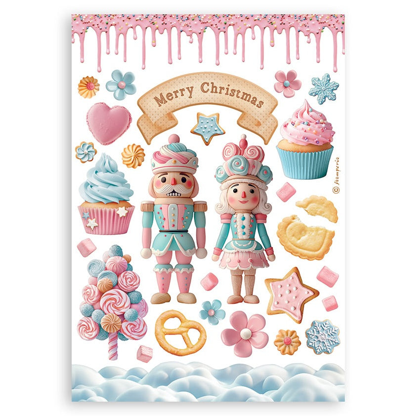 Stamperia CANDY CHRISTMAS 6”X8” Washi Pad