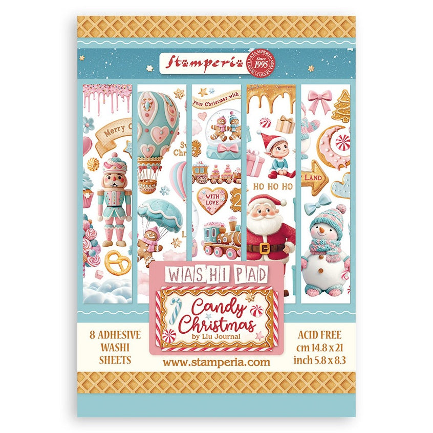 Stamperia CANDY CHRISTMAS 6”X8” Washi Pad