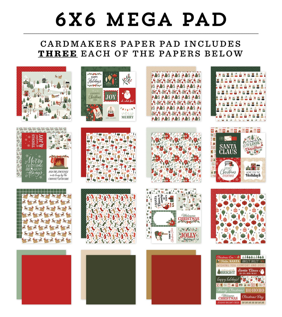 Carta Bella CHRISTMAS VILLAGE 6"X6" Mega Pad