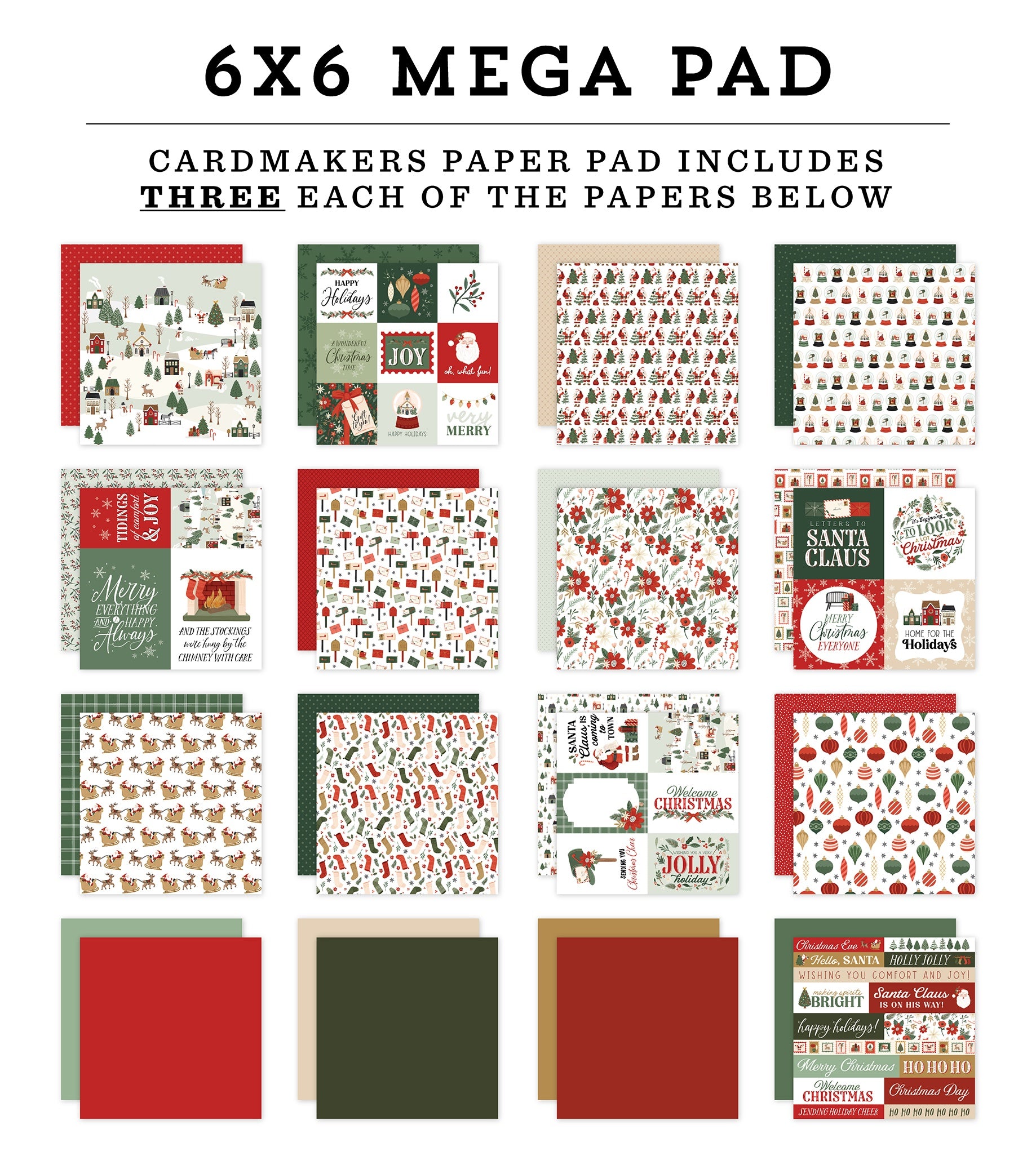 Carta Bella CHRISTMAS VILLAGE 6"X6" Mega Pad