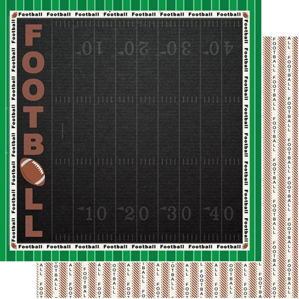 Scrapbook Customs FOOTBALL CRAFT 12”X12” Scrapbook Paper