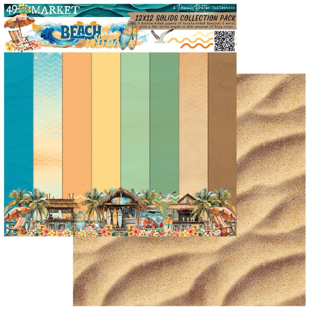 49 and Market BEACH VIBES 12X12 Solids Collection Pack