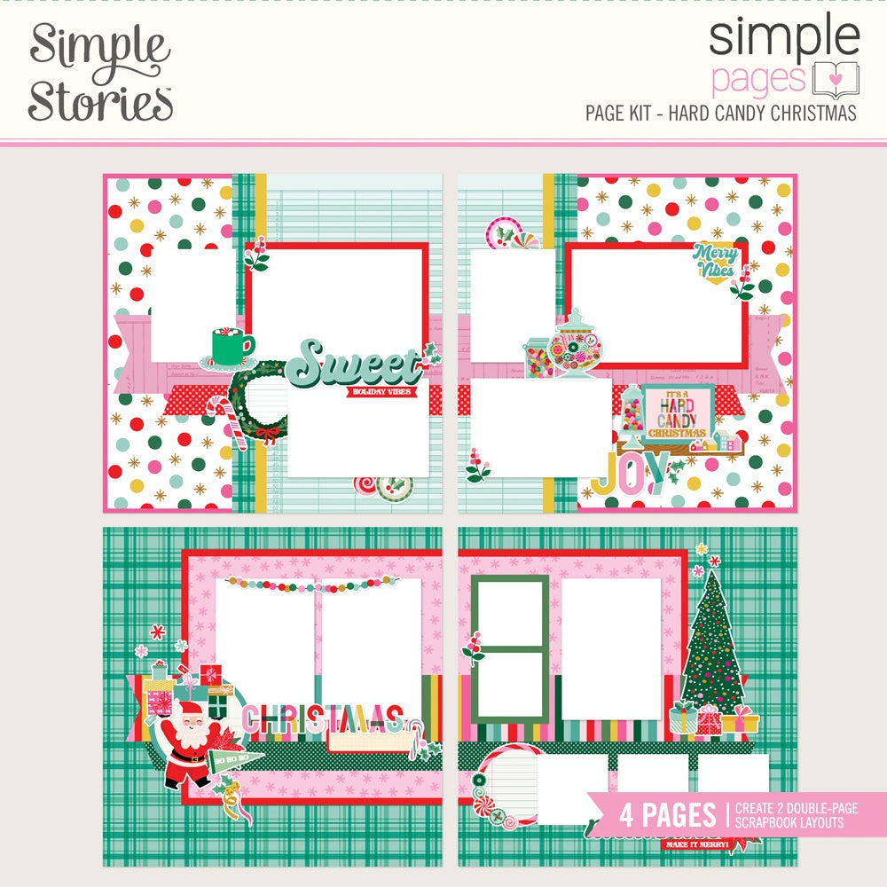 Simple Stories Simple Pages HARD CANDY CHRISTMAS Page Kit