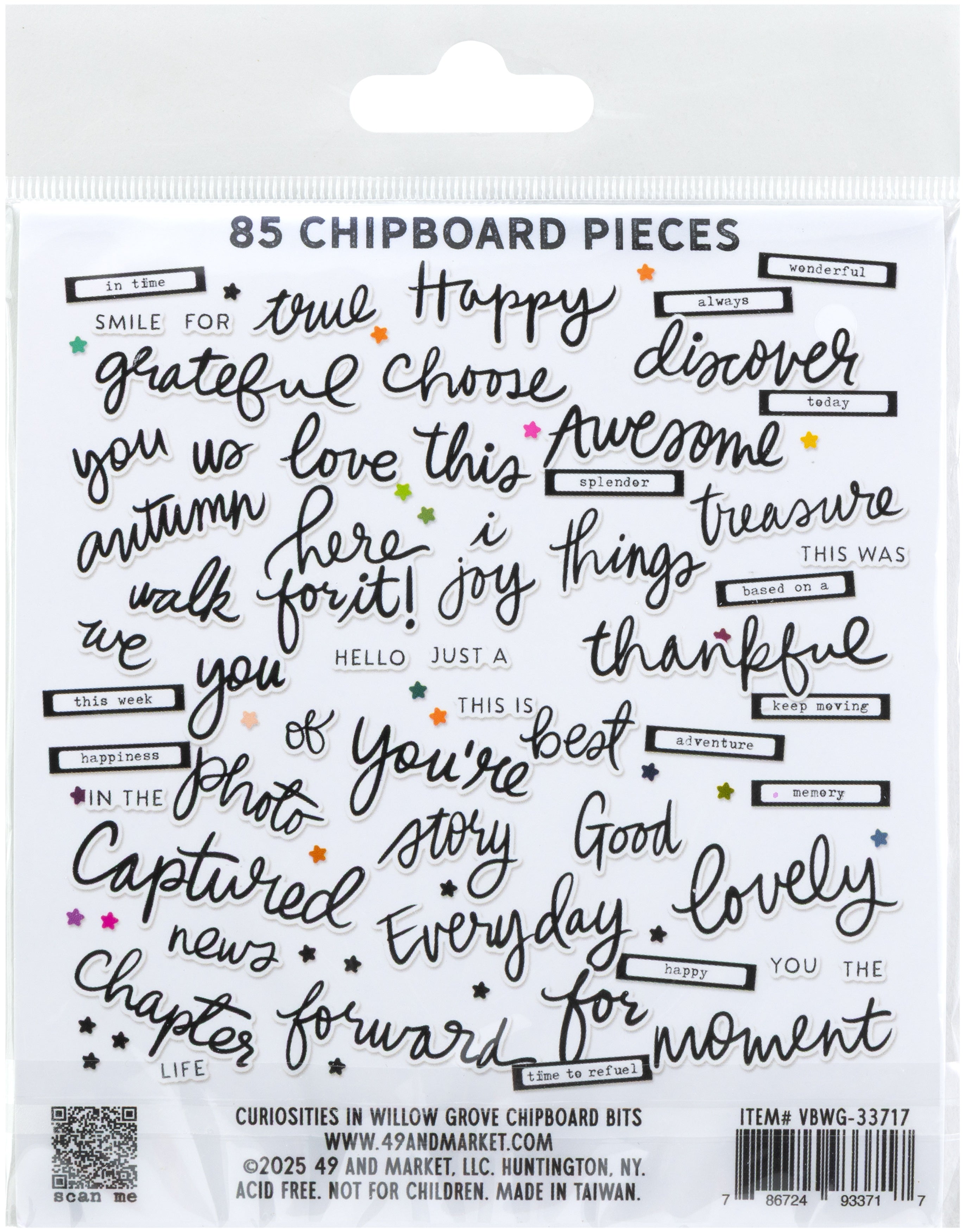 49 and Market Vicki Boutin CURIOSITIES IN WILLOW GROVE Chipboard Bits