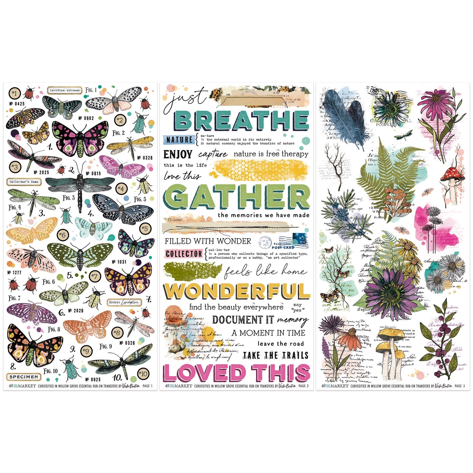 49 and Market Vicki Boutin CURIOSITIES IN WILLOW GROVE Rub-On Transfers