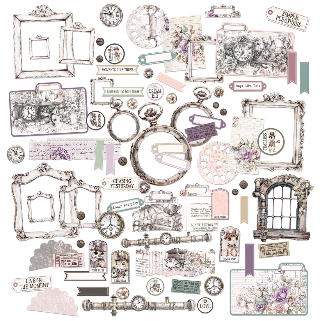 49 and Market ECHOES OF TIME Die-Cut Elements 83pc