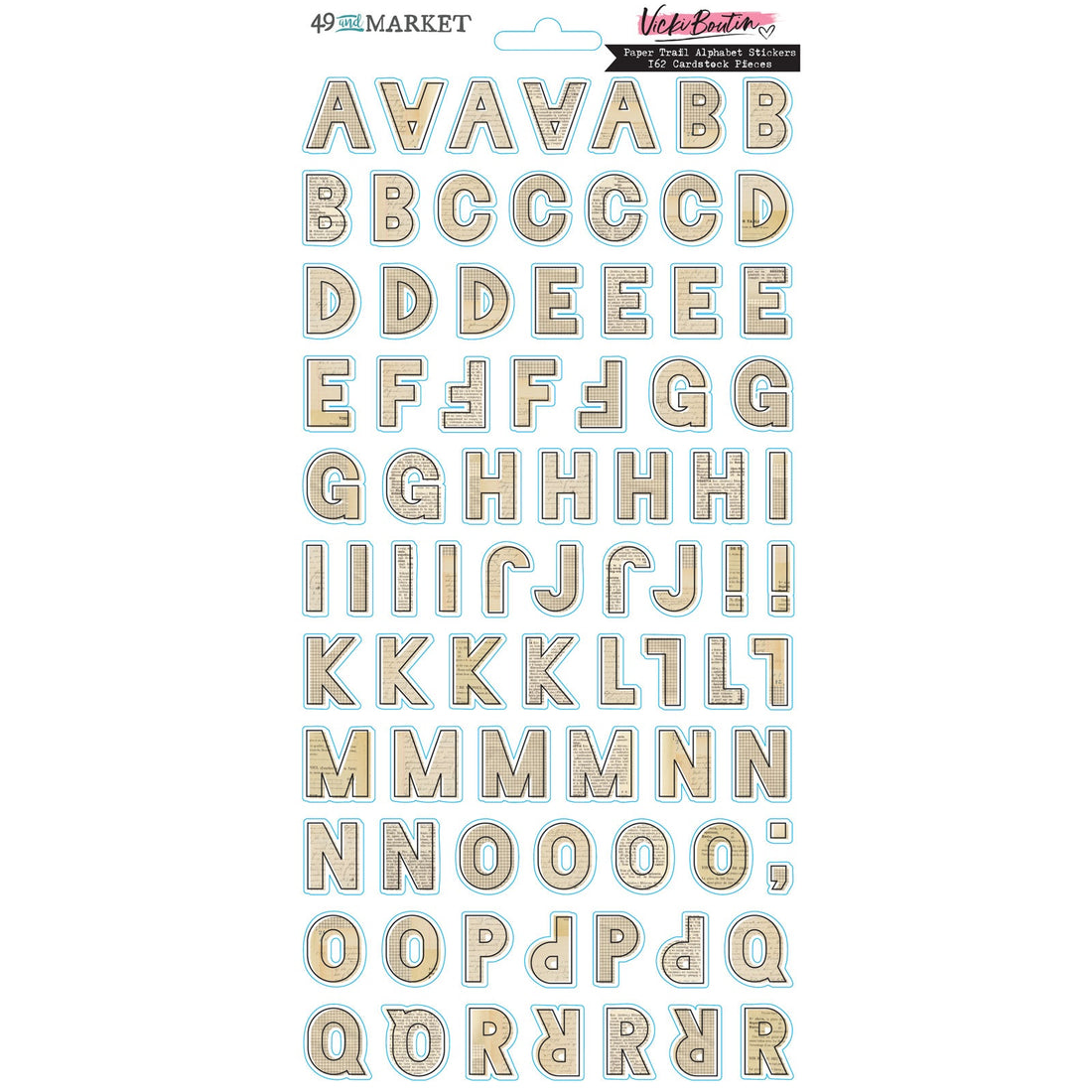 49 and Market Vicki Boutin CURIOSITIES IN WILLOW GROVE Paper Trail Alphabet Stickers