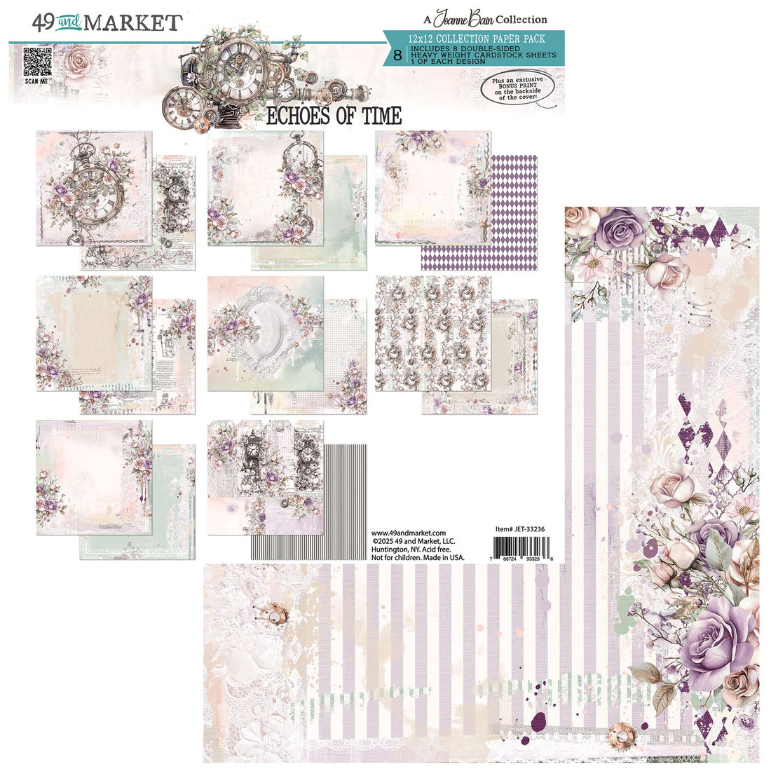 49 and Market ECHOES OF TIME 12X12 Collection Paper Pack