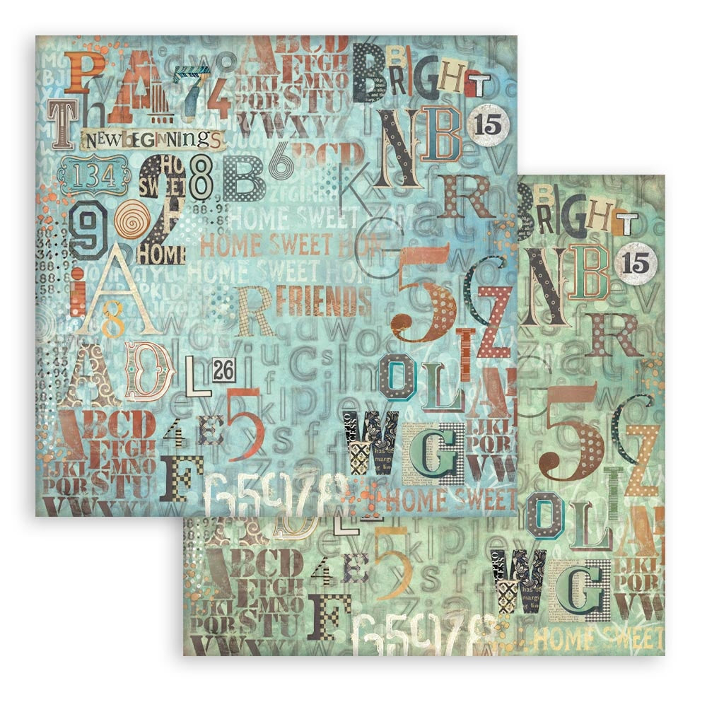 Stamperia Furry Friends BACKGROUNDS SELECTION 8"X8" Scrapbook Paper Pack