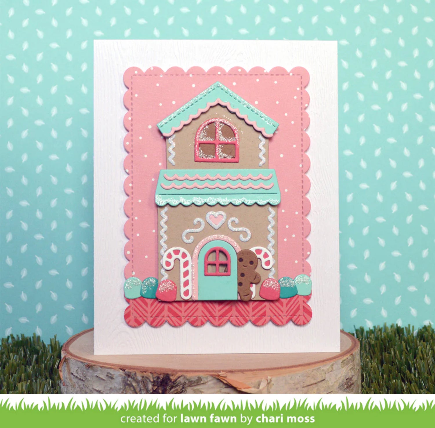 Lawn Fawn Cuts BUILD A HOUSE GINGERBREAD ADD ON Custom Craft Dies