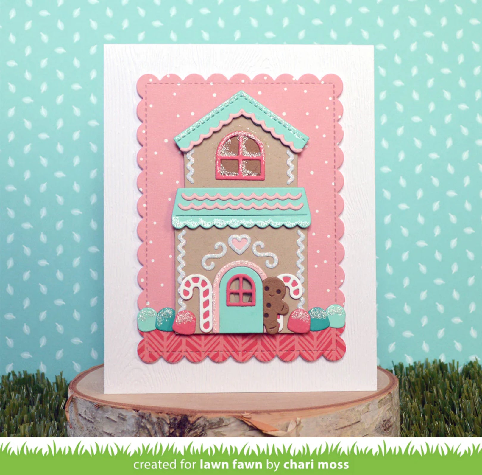 Lawn Fawn Cuts BUILD A HOUSE GINGERBREAD ADD ON Custom Craft Dies