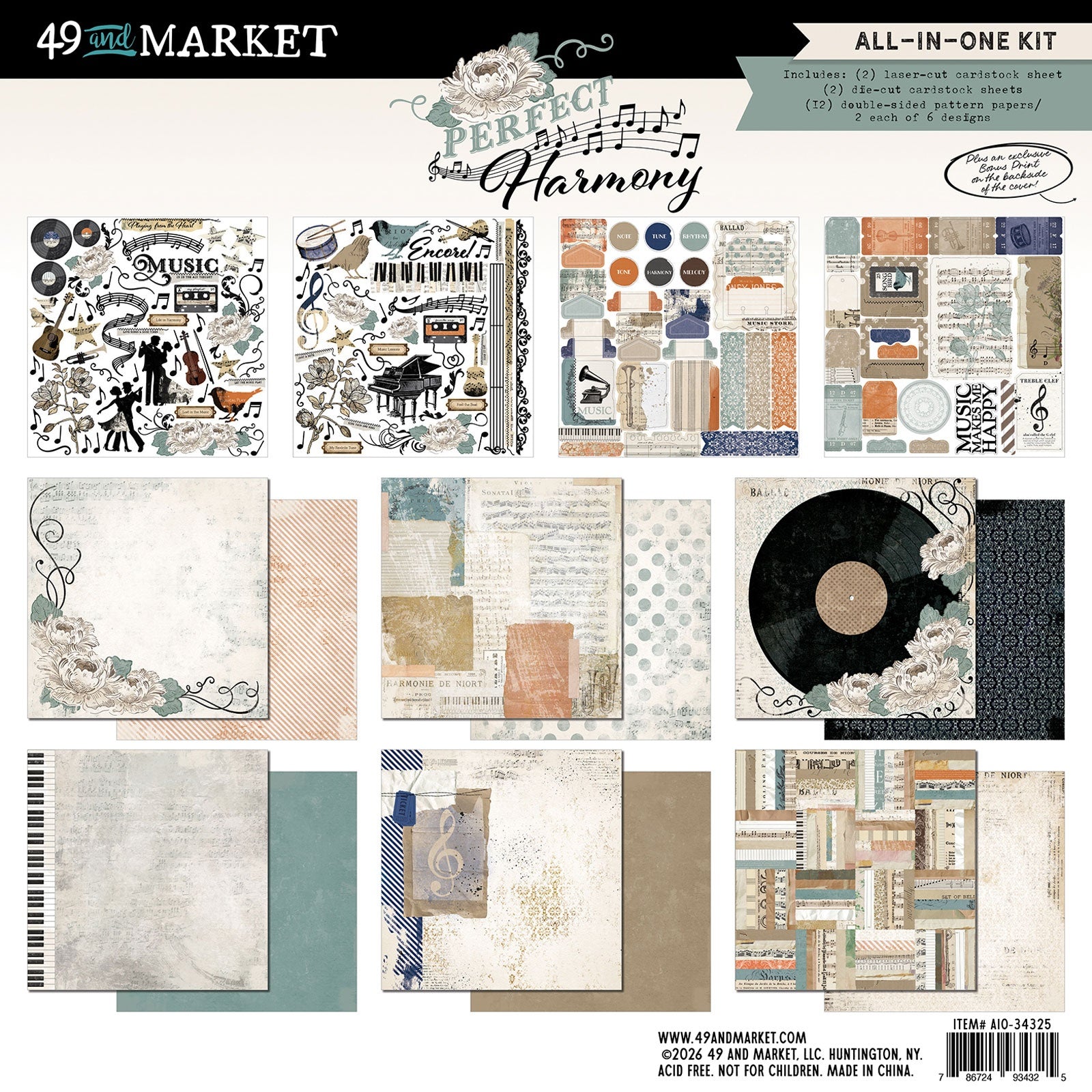 49 and Market PERFECT HARMONY 12”X12” All In One Kit 16pc