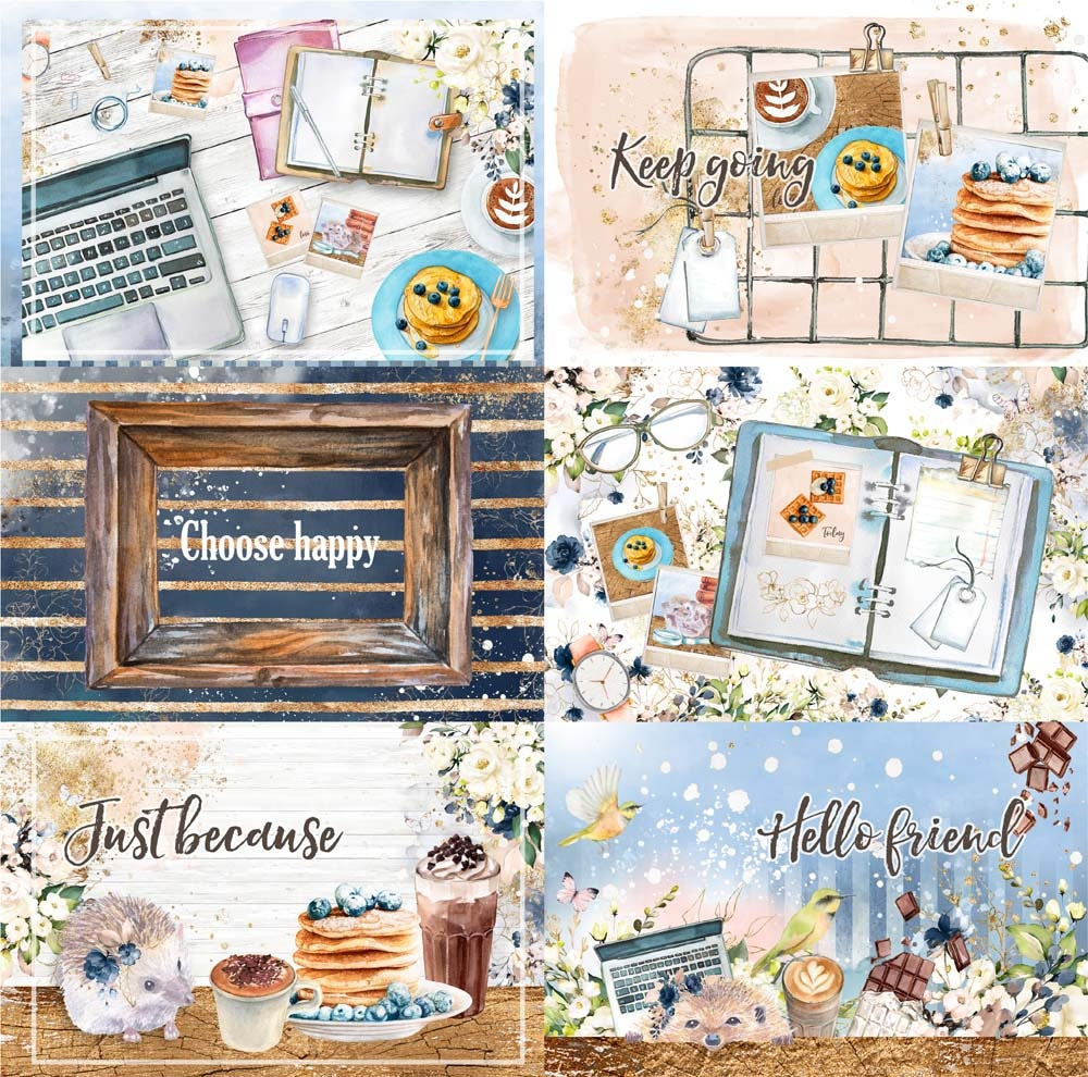 Memory Place HELLO 05 4X6 Cards 12”X12” Scrapbook Paper