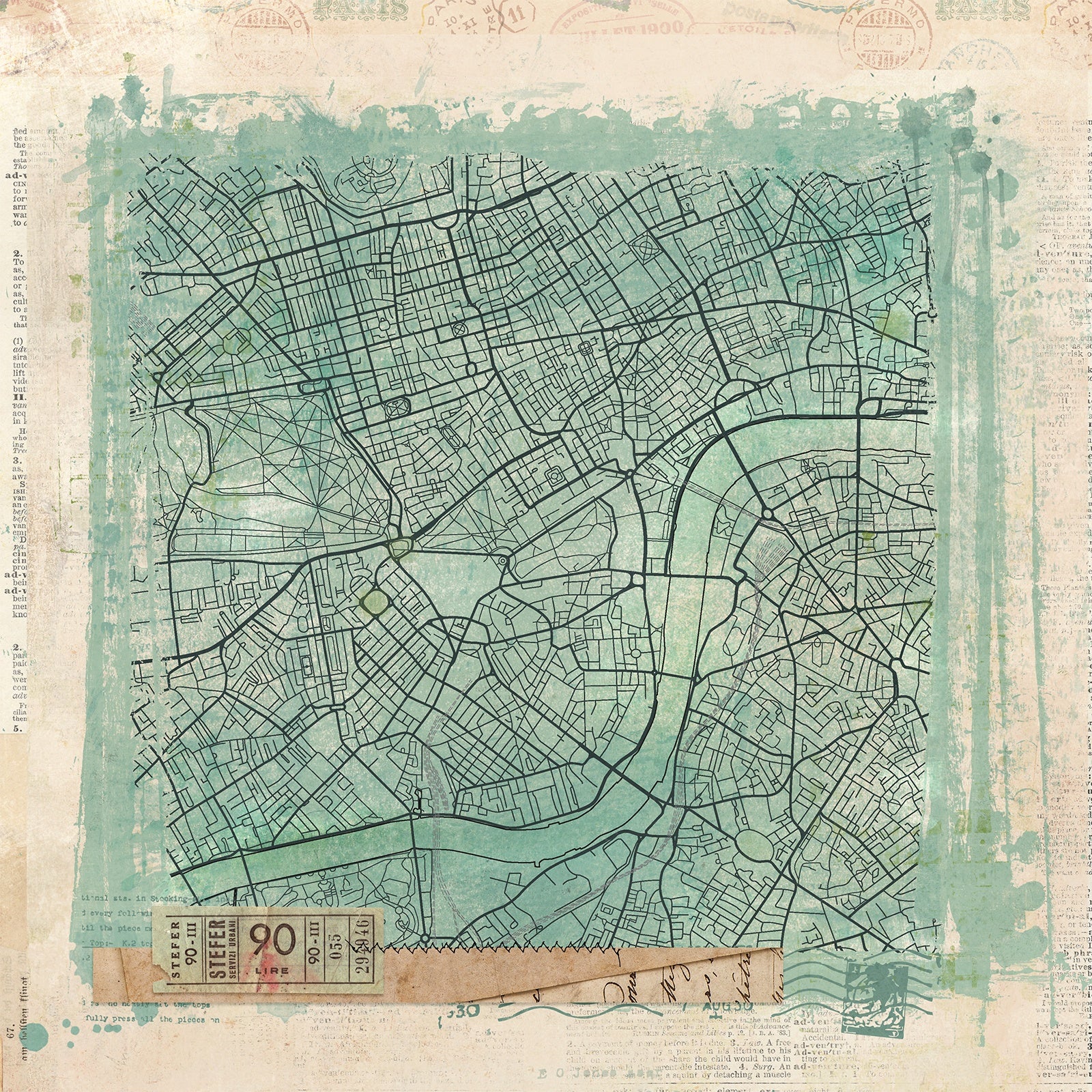 49 and Market Travel Diaries ADVENTURE 12”X12” Scrapbook Paper
