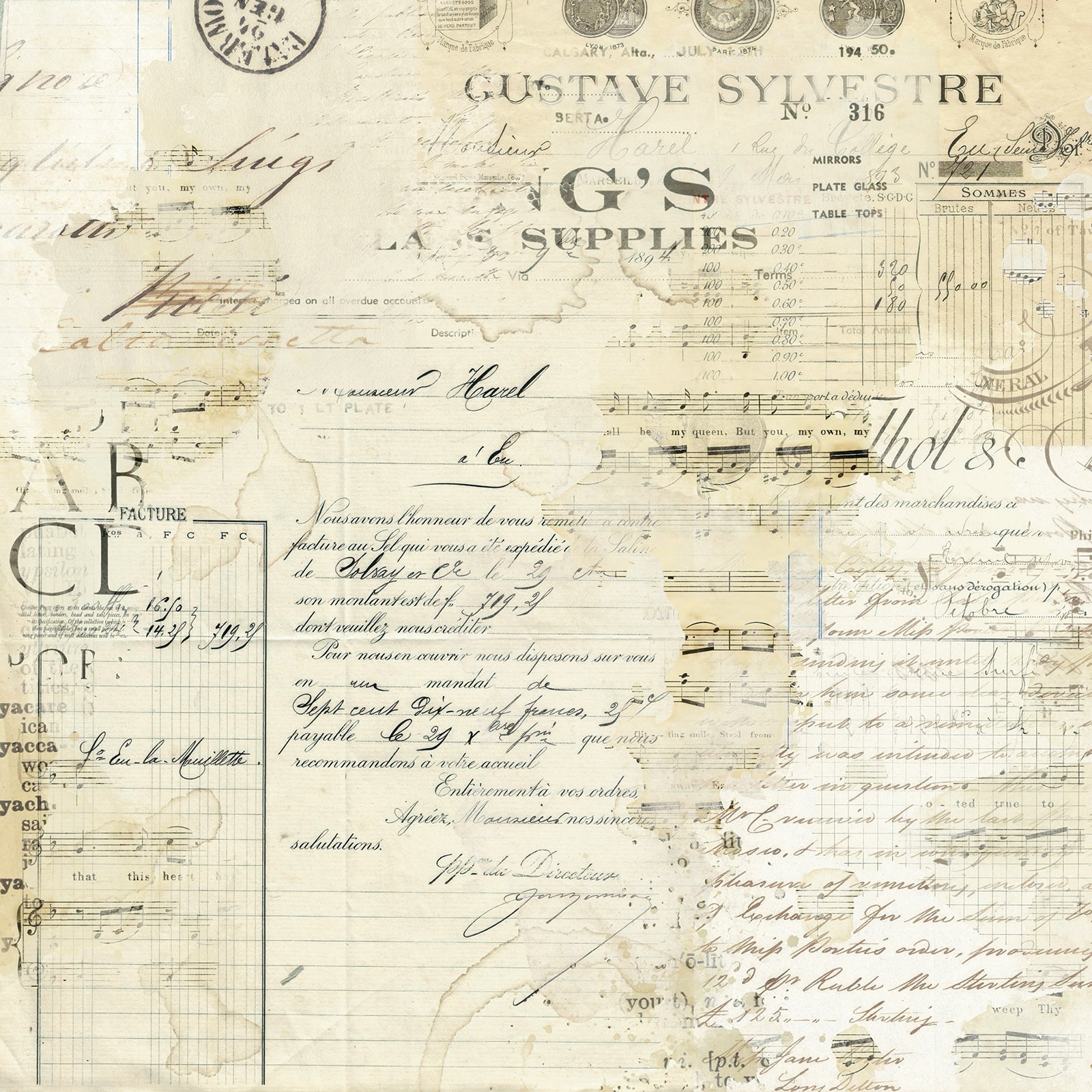 49 and Market FADED MEMORY LANE 12X12 Solids Collection Pack