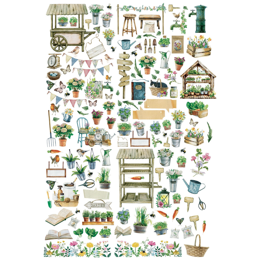 49 and Market FROM THE GARDEN Laser Cut Elements 144pc