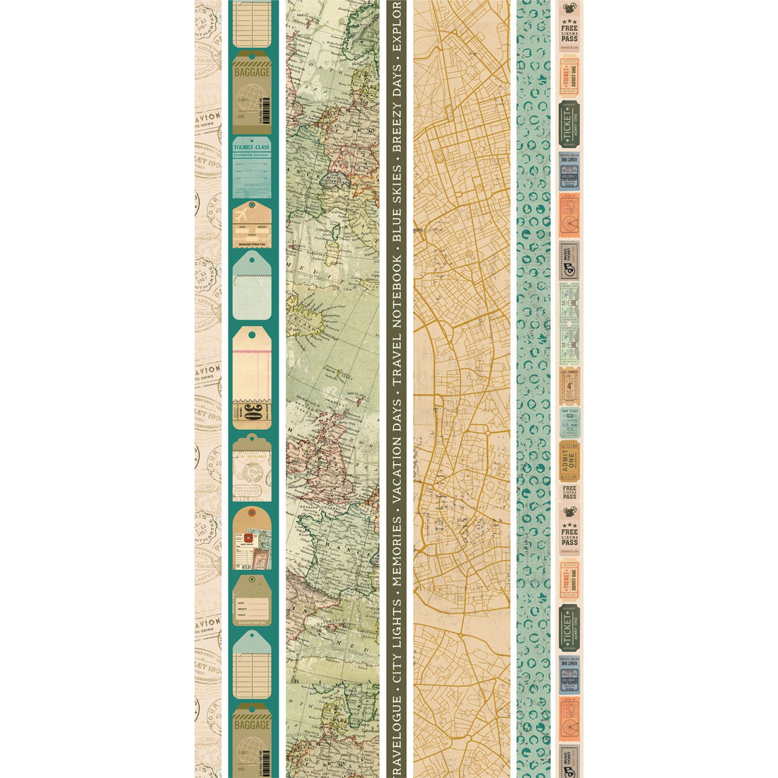 49 and Market TRAVEL DIARIES Washi Tape Set