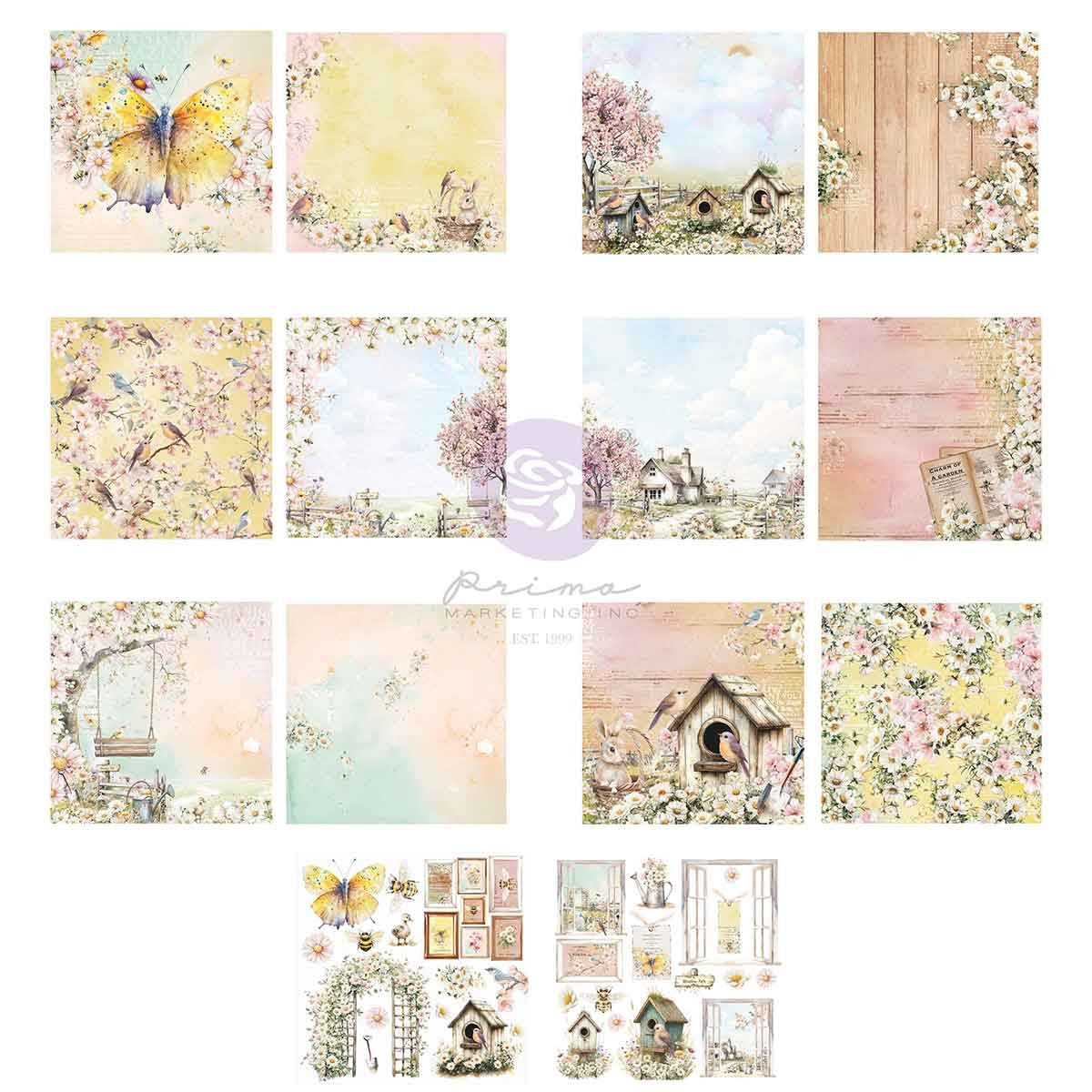 Prima AMONG THE WILDFLOWERS 12”X12” Paper Pad 14 Sheets