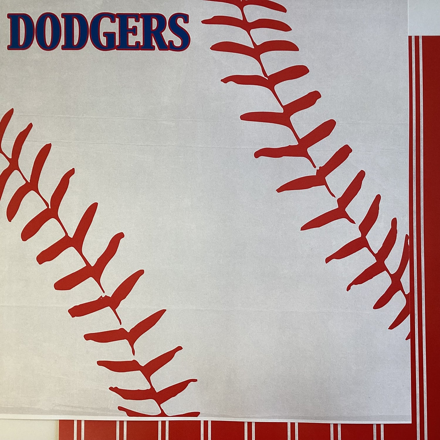 Scrapbooksrus DODGERS BASEBALL 12"X12" Scrapbook Paper Kit 12 Sheets