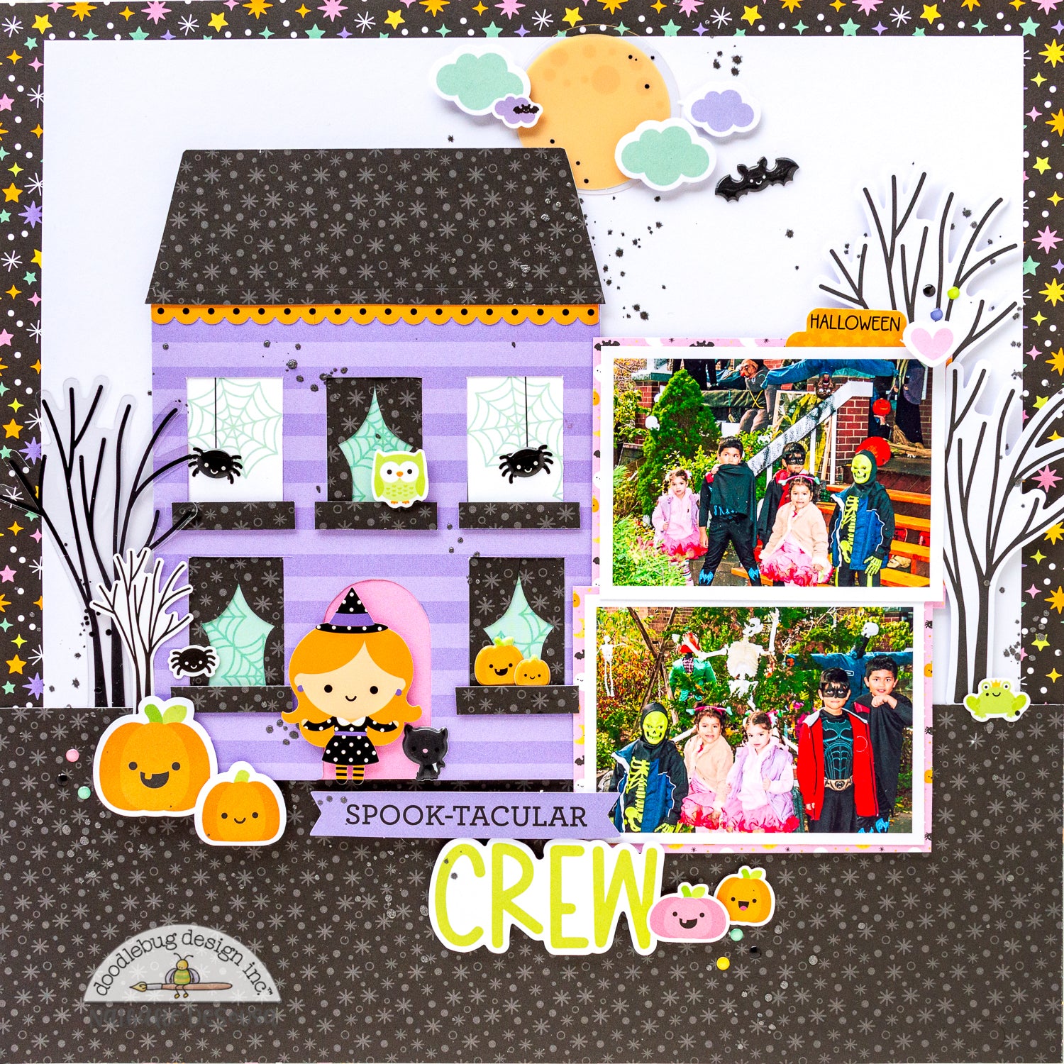 Doodlebug SWEET & SPOOKY ICONS Scrapbook Sticker Sheet