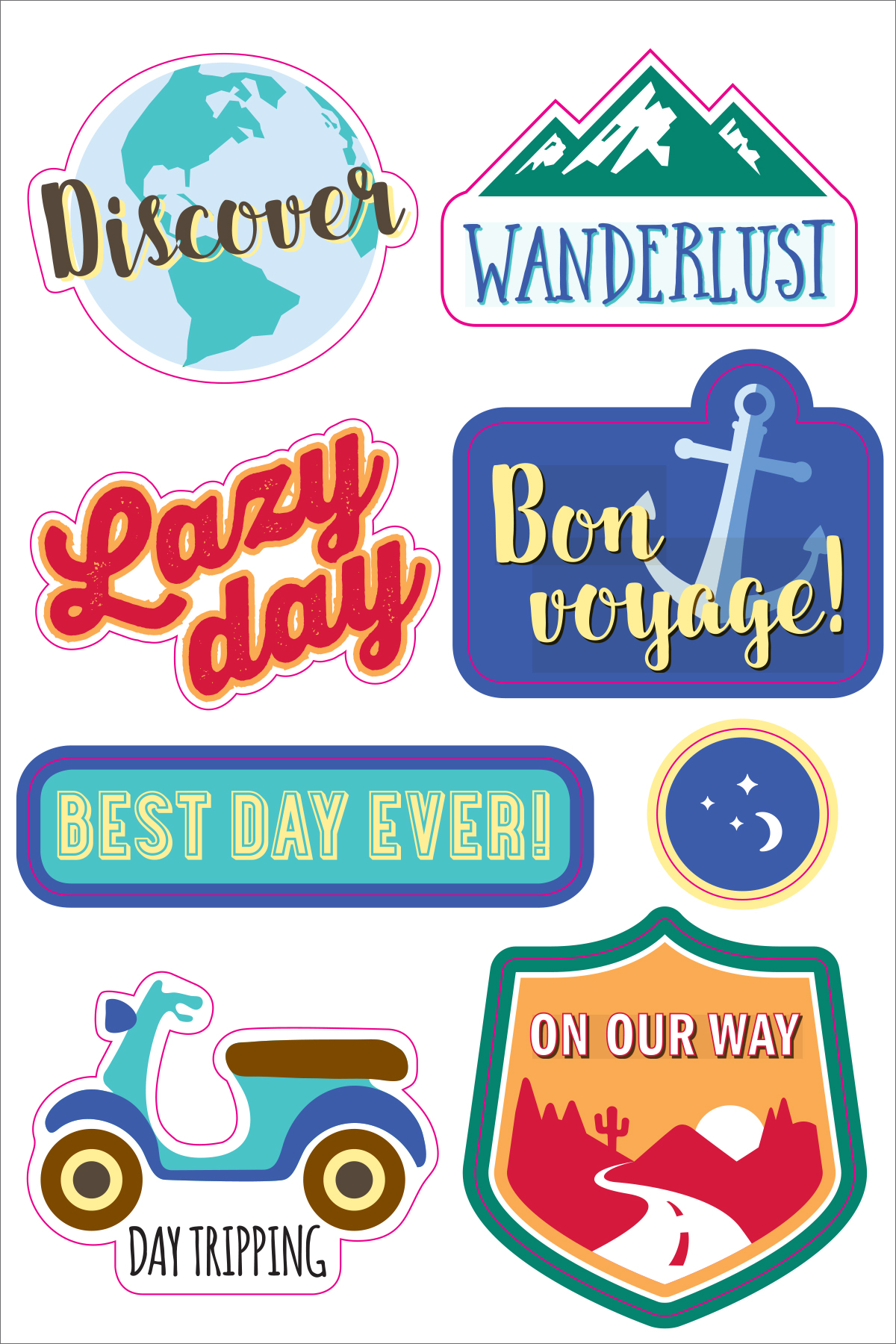 Peter Pauper Planner Stickers TRAVEL Essentials