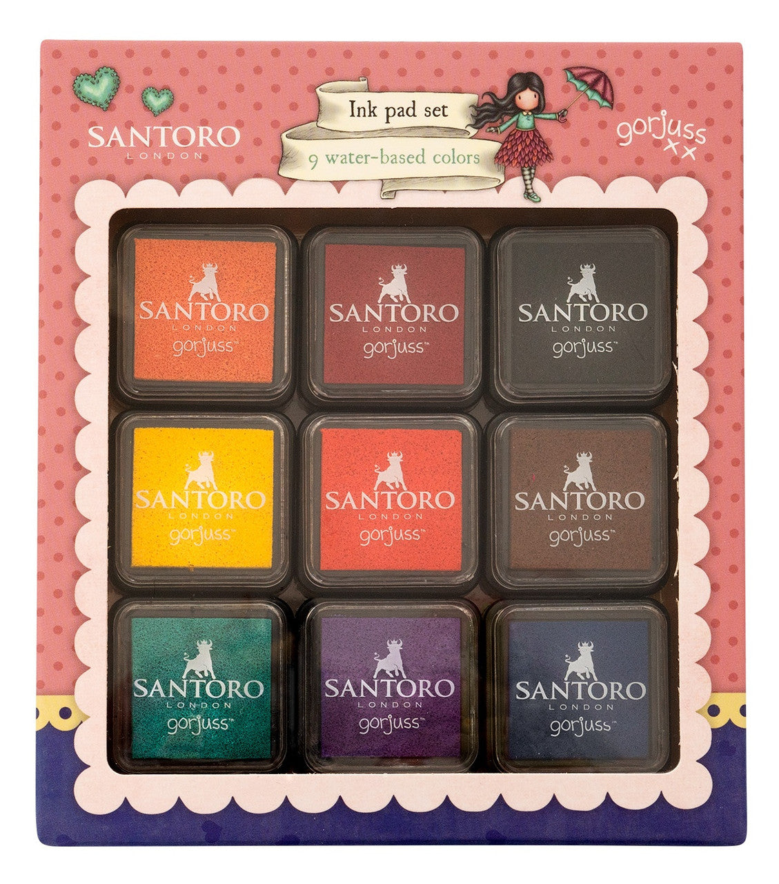 Santoro Gorjuss INK PAD SET 9pc