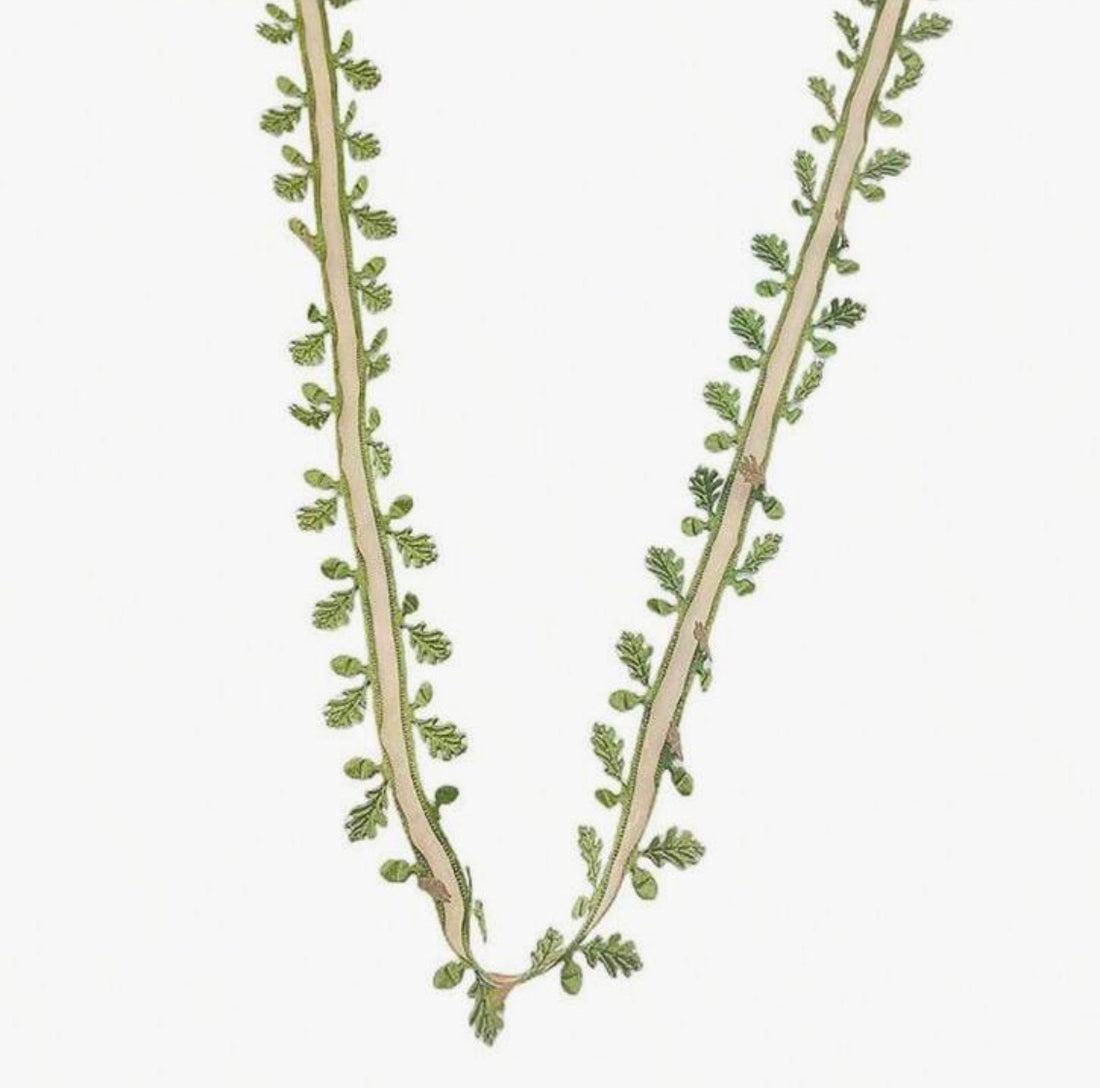 May Arts ORGANZA SATIN LEAF RIBBON Shaped Trim