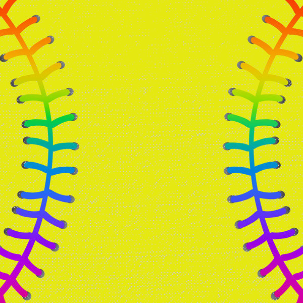 SOFTBALL NEON 1 12X12 Paper Scrapbook Customs Sports Sheet