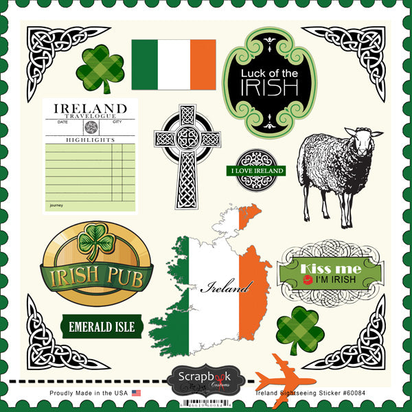 Scrapbooksrus IRELAND SIGHTSEEING 12”X12” Scrapbook Kit