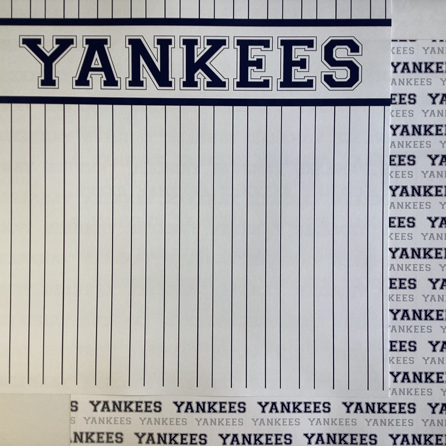 Scrapbooksrus YANKEES BASEBALL 12"X12" Scrapbook Paper Kit 12 Sheets