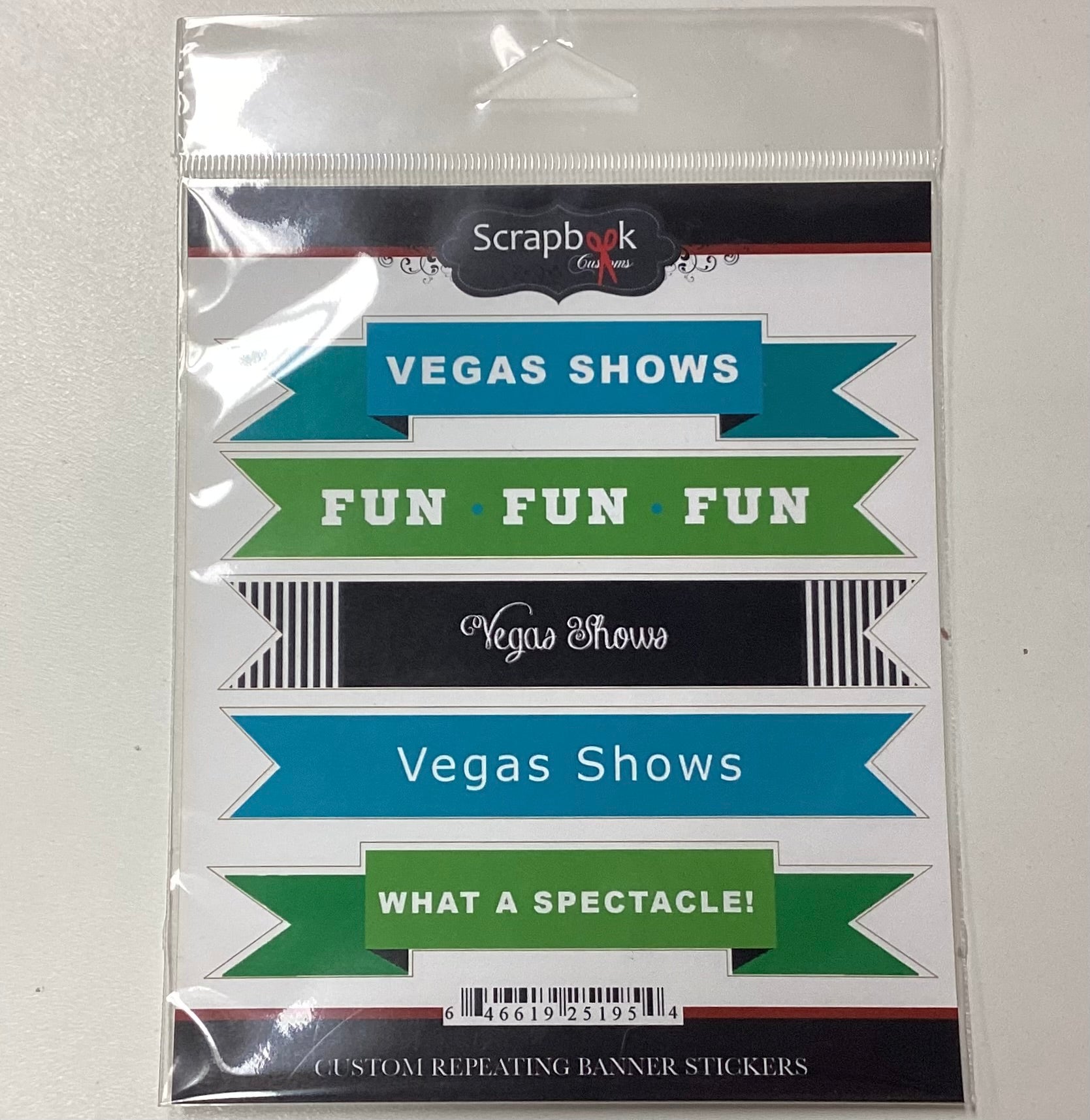 Scrapbooksrus LAS VEGAS SHOWS Banner Stickers 5pc