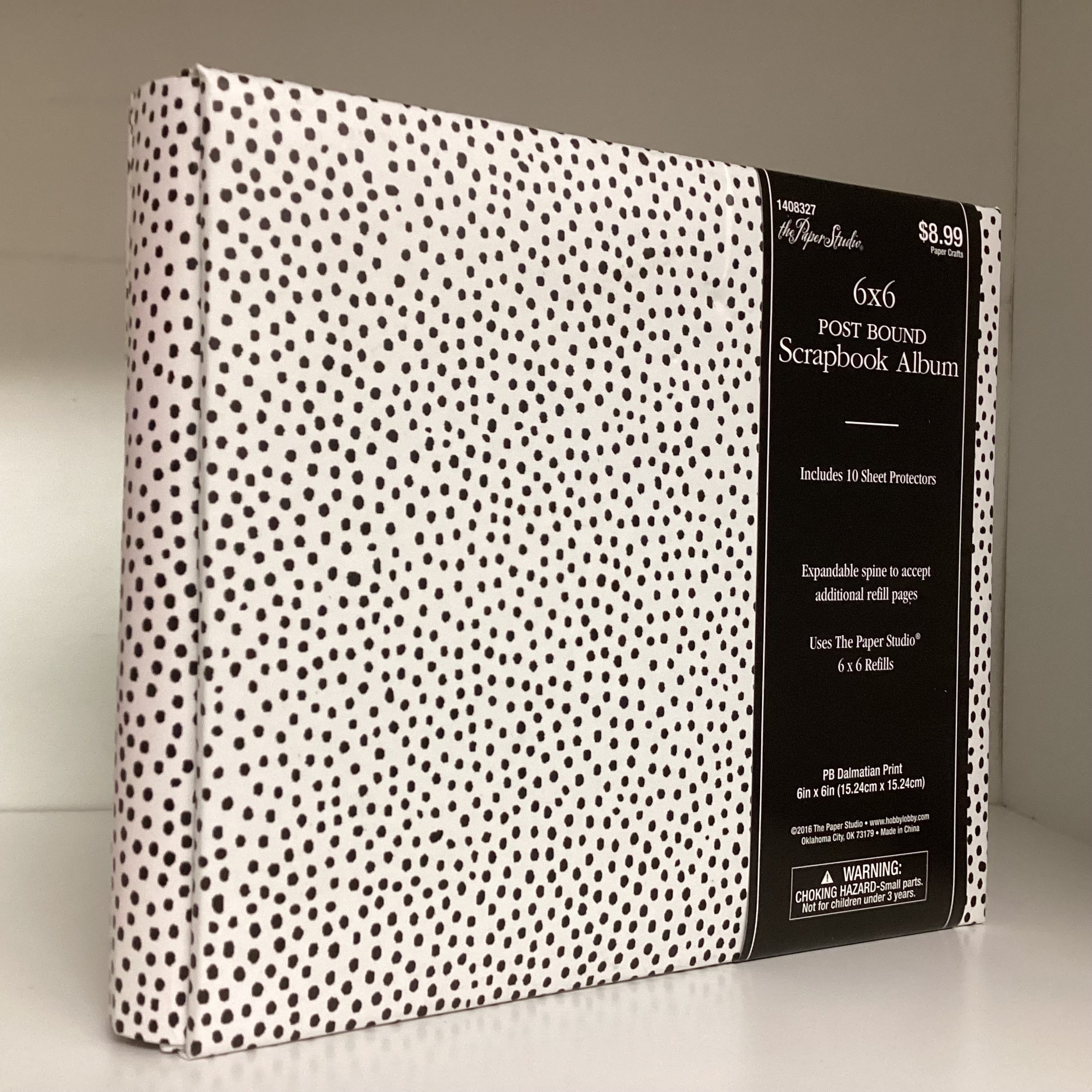 Paper Studio PB DALMATION PRINT 6"X6" Post Bound Scrapbook Album