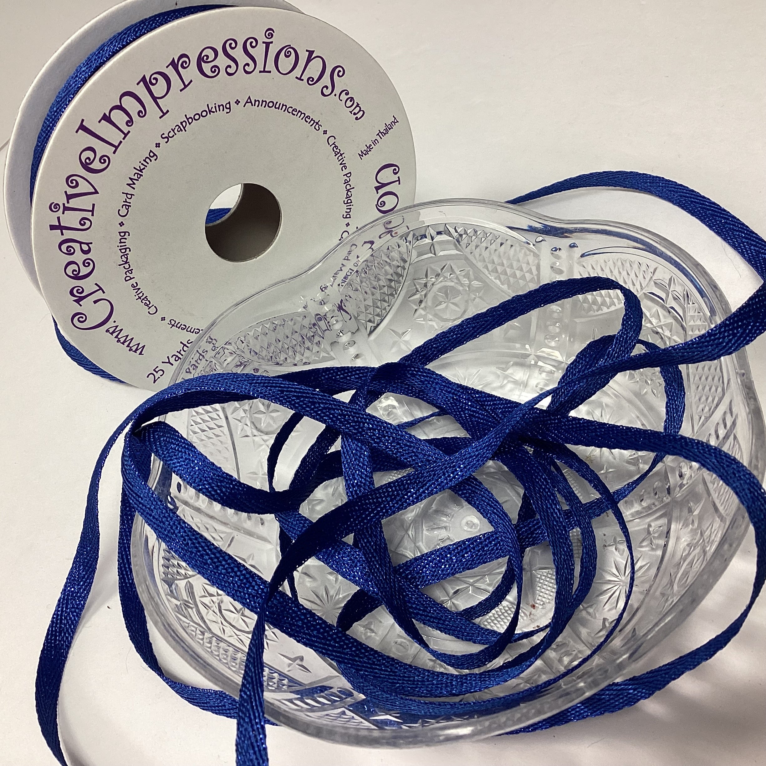 Creative Impressions 1/4” GLIMMER RIBBON 1 yard yd