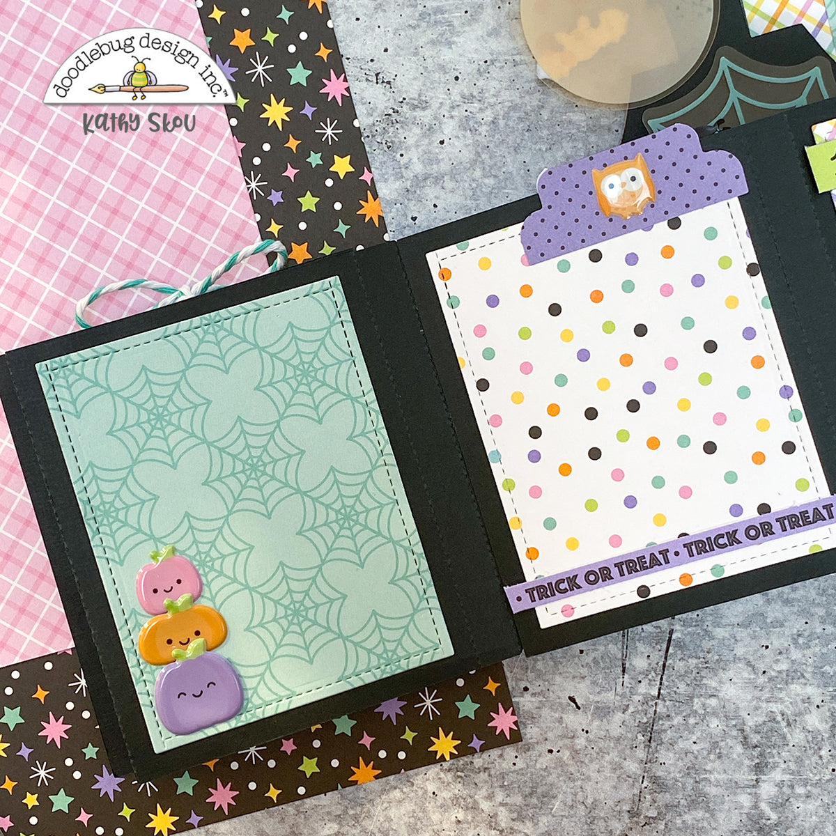 Doodlebug SWEET & SPOOKY Icons 12"X12 Scrapbook Paper