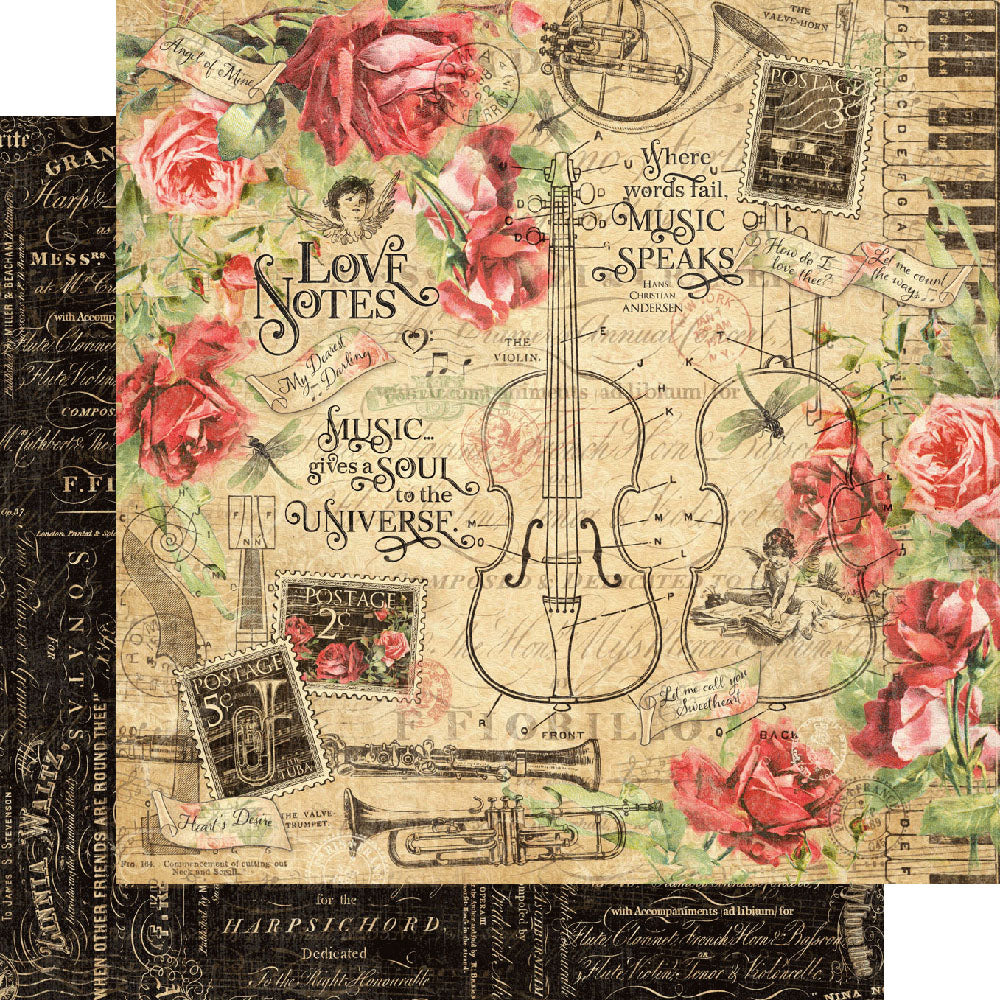 Graphic 45 Collector’s Edition LOVE NOTES 8X8 Collection Pack