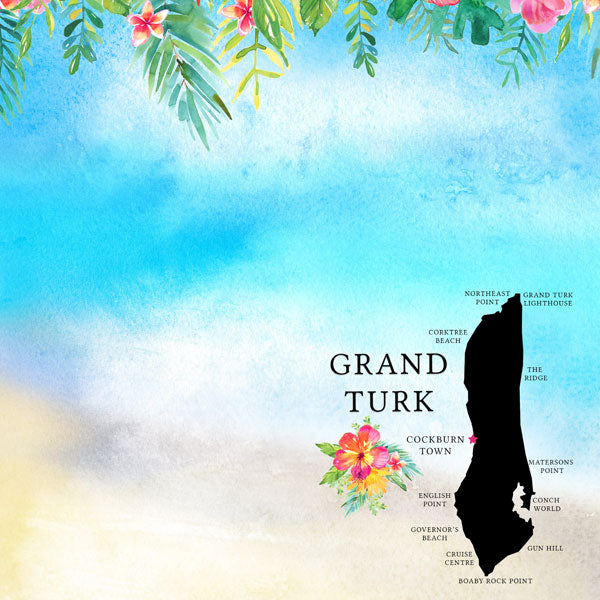 Scrapbooksrus GRAND TURKS AND CAICOS 12”X12” Scrapbook Kit