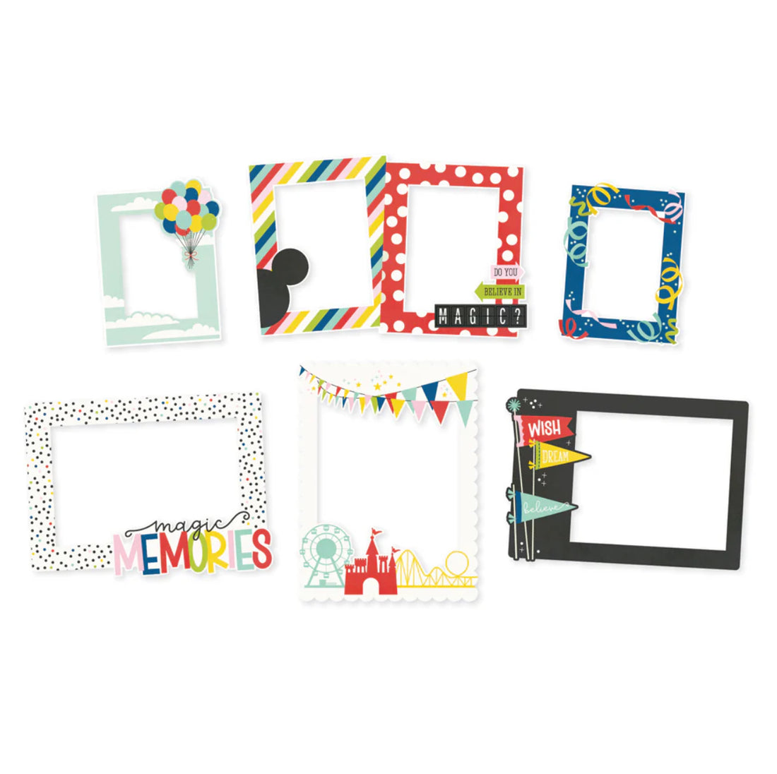 Simple Stories SAY CHEESE MAGIC Chipboard Frames 6pc