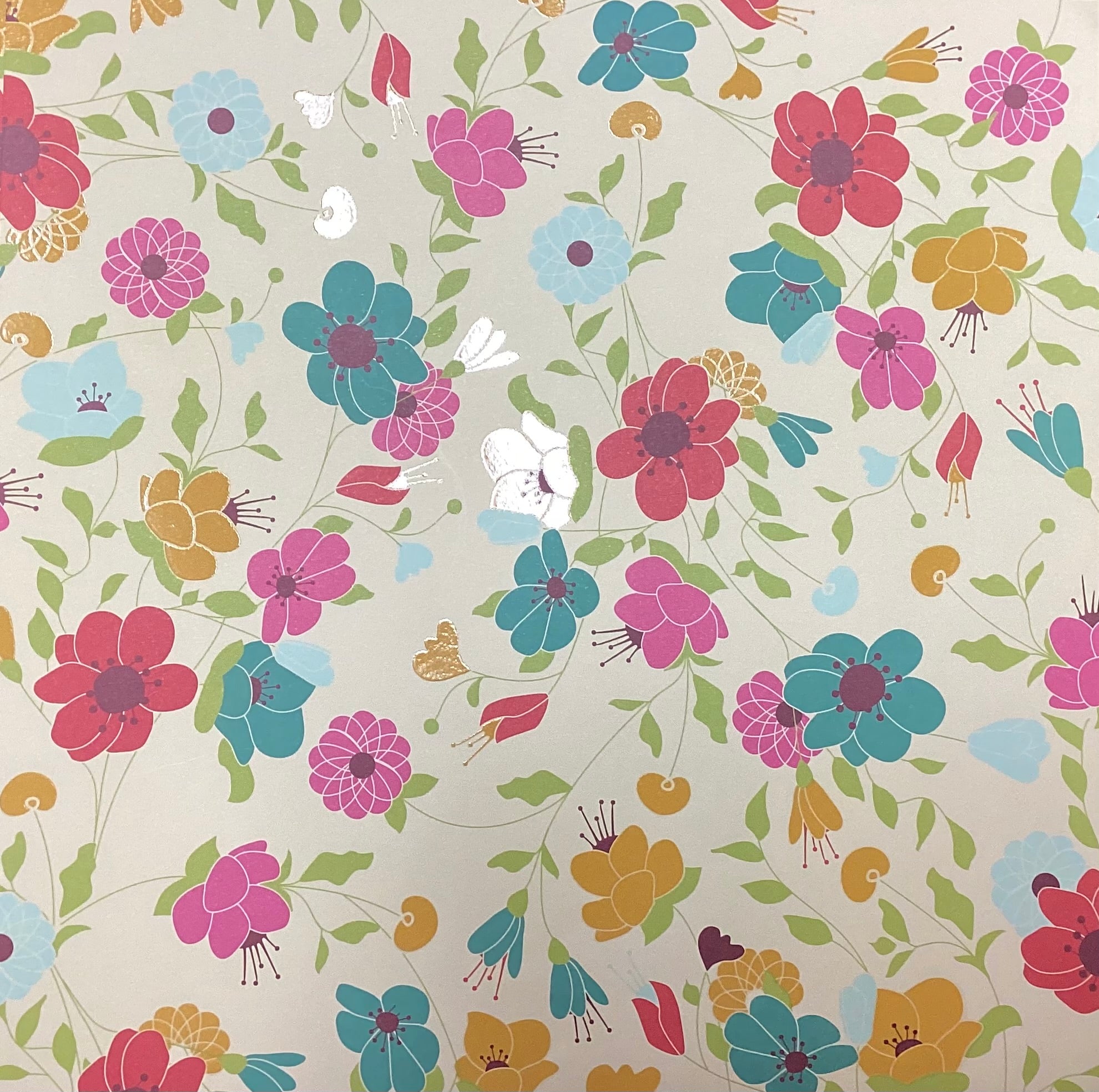 American Crafts GARDEN CAFE ORCHID 12"X12" Scrapbook Paper