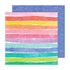 Pebbles Cool Girl BRIGHT STRIPES 12”X12” Scrapbook Paper