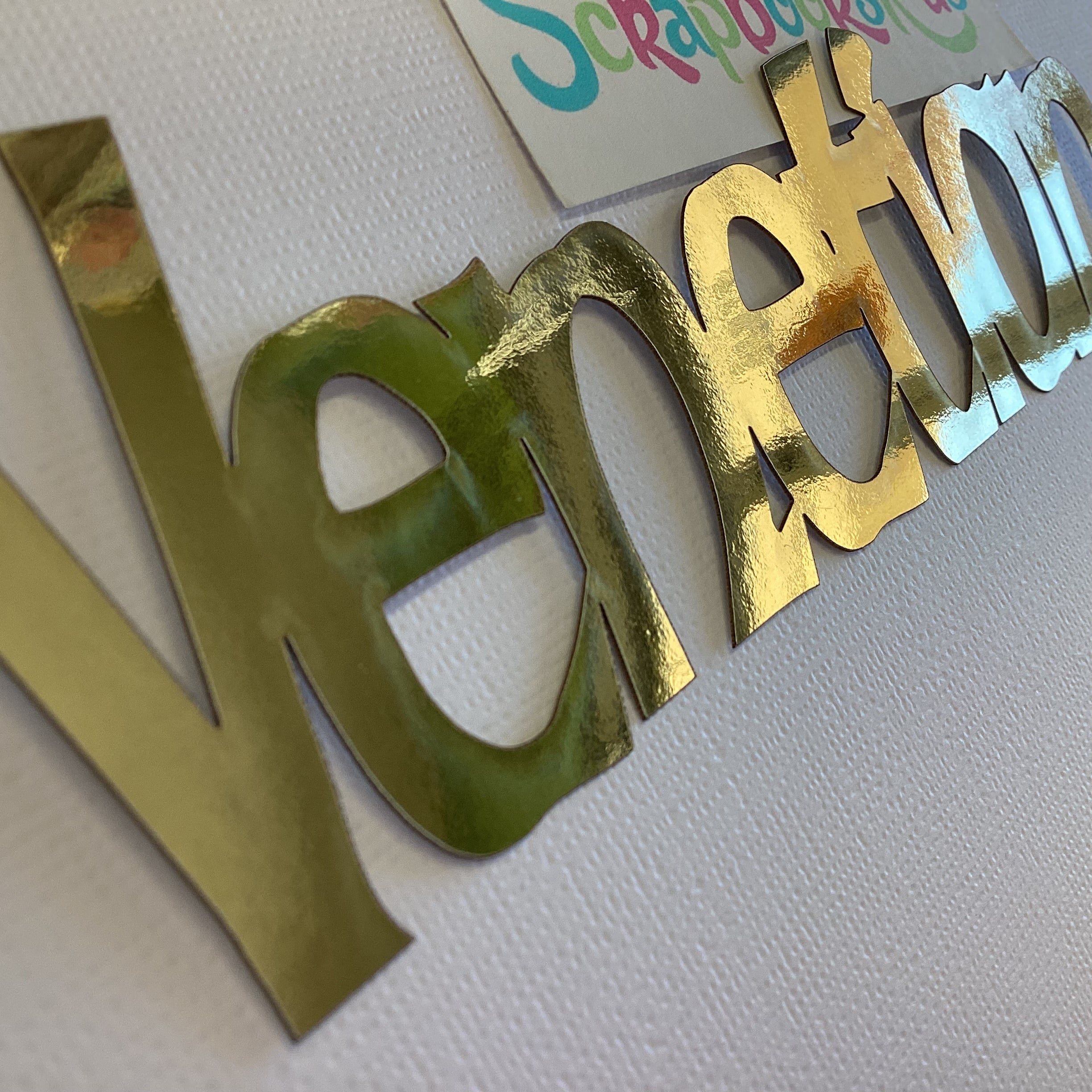 Laser Cut GOLD VENETIAN Diecut Scrapbook Title