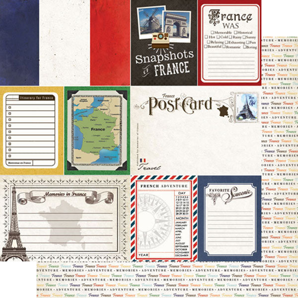 Scrapbooksrus FRANCE ADVENTURE 12”X12” Scrapbook Kit
