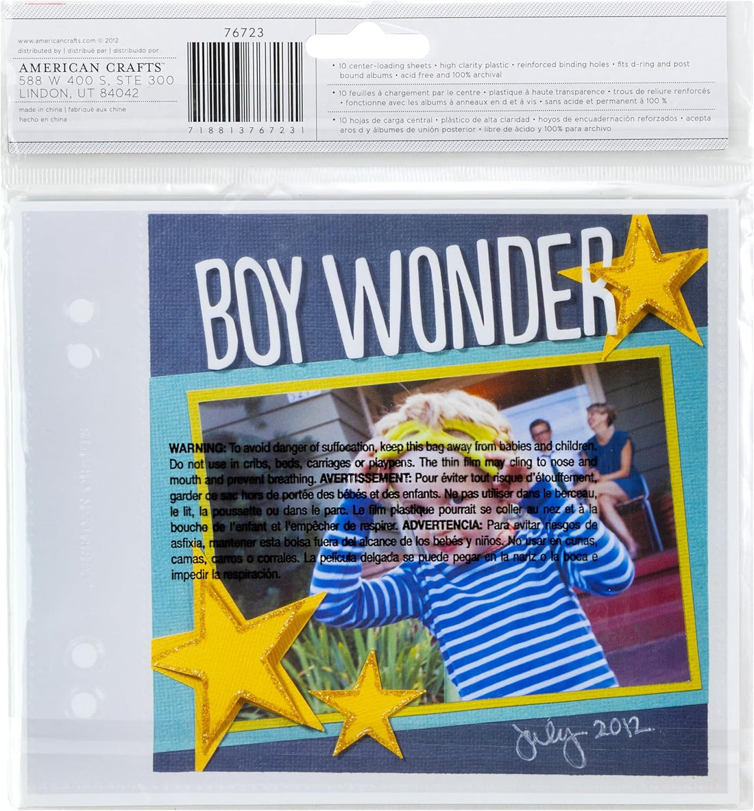 American Crafts MEMOROLOGY 6”X6” Premium Page Protectors 10pc