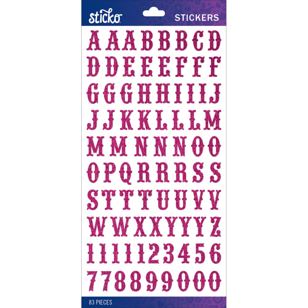 Sticko GLITTER CARNIVAL Small Alphabet Stickers 83pc