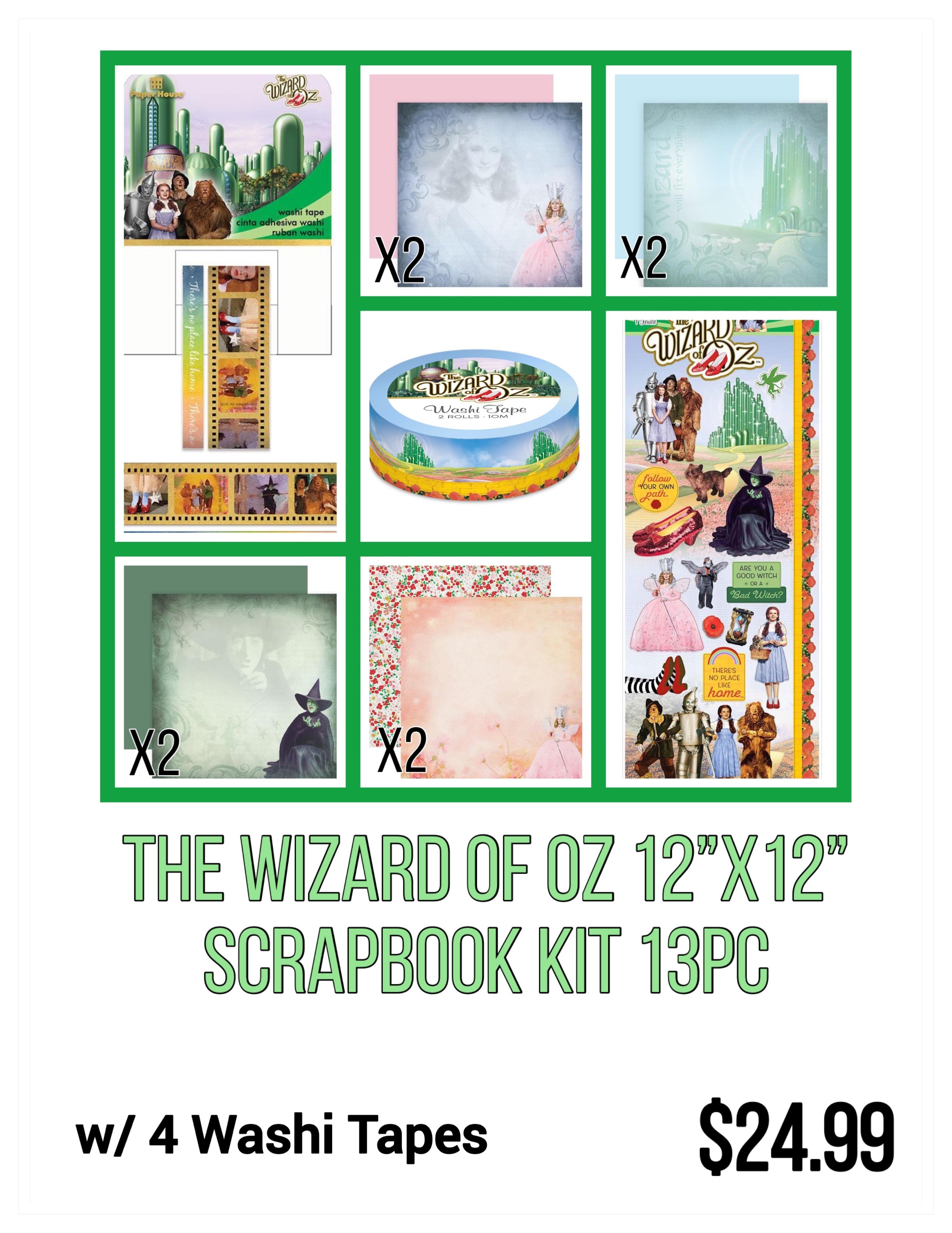 Paper House THE WIZARD OF OZ 12"X12" Scrapbook Kit